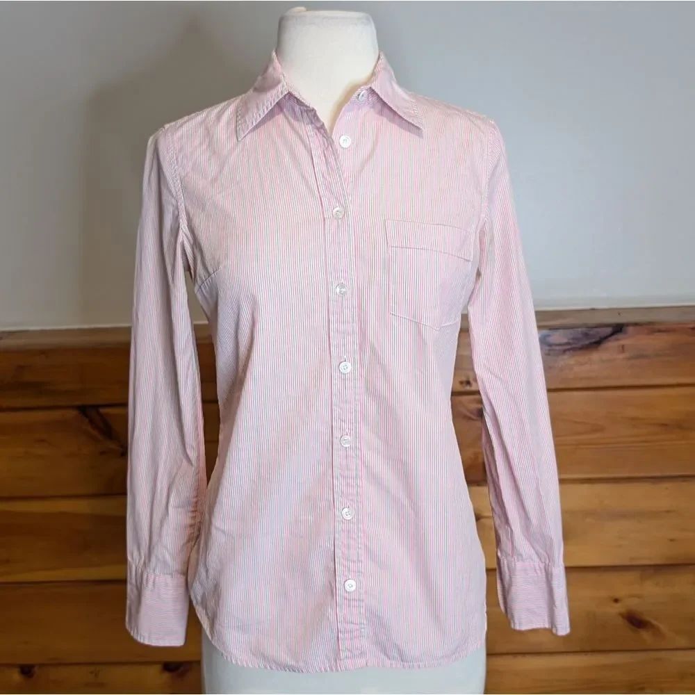 J.Crew Striped Shirt in Pink and Green